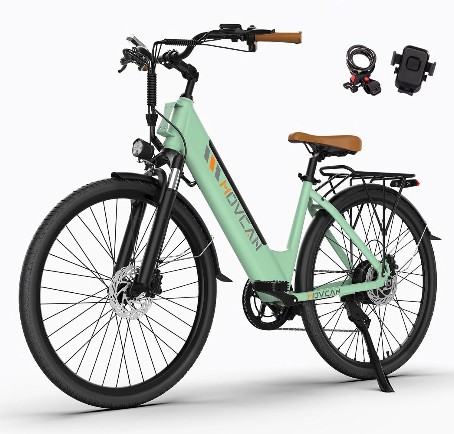 26" Commuter Electric Bike for Adults, 28 MPH Adult Electric Bicycles with New Shock Absorption, 1000W Motor, 48V 13Ah, Unisex, UL 2849 Certified, Green