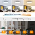 thumbnail image 2 of Luz LED de techo BLNAN de 12" 24 W regulable con control remoto, 2 of 8