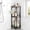 Black, variant on 3-Tier Corner Shower Caddy Standing, Rustproof Metal Floor Shelf Organizer with Soap Holder, 2 Hooks & Adjustable Feet, White