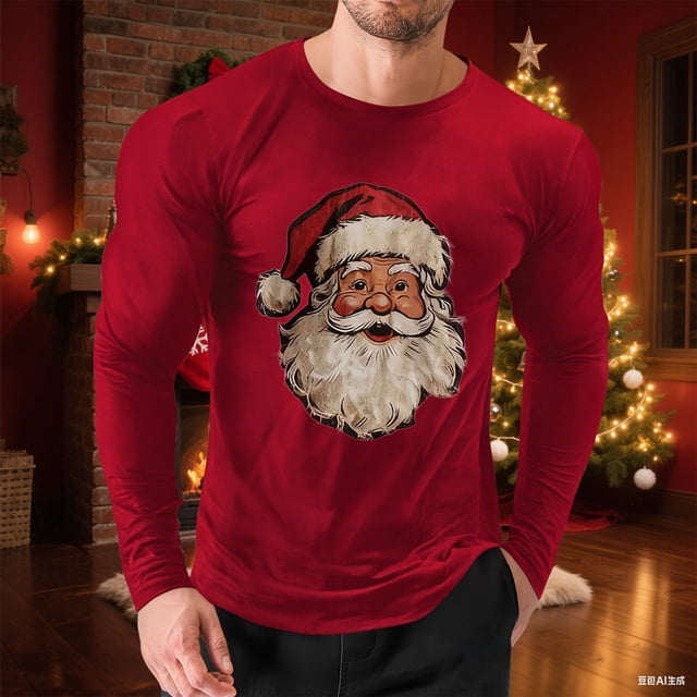 Amzcrzy - Sudadera Para Hombre, Ropa Deportiva Para El Hogar, Pijamas, Moda, Suelta, Informal, Color Sólido, Camiseta Deportiva, Color Vino, L