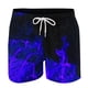 thumbnail image 4 of Puntoco Pantalones Cortos Con Estampado Hawaiano Para Hombre, Pantalones Cortos Con Bolsillo Y Cordón, Color L, 4 of 5