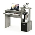 thumbnail image 4 of Furinno Econ Multipurpose Home Office Computer Writing Desk with Bin, French Oak Grey, Keyboard Trays, CPU Storage, Drawer, 4 of 11