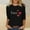 Z11-Black shirts for women, variant on Qetyuw Womens 3/4 Sleeve T Shirts Funny Love Letter Printed Tshirt Casual Lightweight Crew Neck Tees Comfy Plus Size Tee Shirt