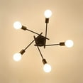 thumbnail image 4 of Durable Finish Sputnik Chandelier, Flush Mount Ceiling Light for Easy Installation, Includes 5 Equal Length Lighting Poles, High-Temperature Tested Surface Paint for Kitchen,, 4 of 5