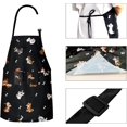 thumbnail image 3 of Pets Animals Dog Grooming Waterproof Apron with 2 Pocket and Adjustable Men Women Chef Neck for Kitchen Garden Décor, 3 of 6