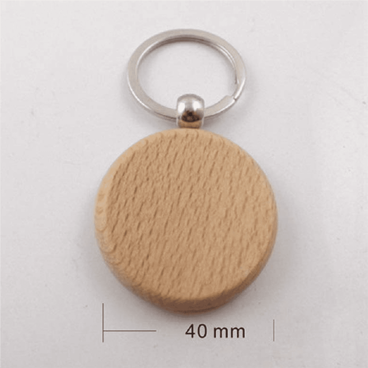 120 Pcs Blank Wooden Keychain Personalized Round Engraving Key DIY Wood Keychains Key Tags Can Engrave DIY Gifts