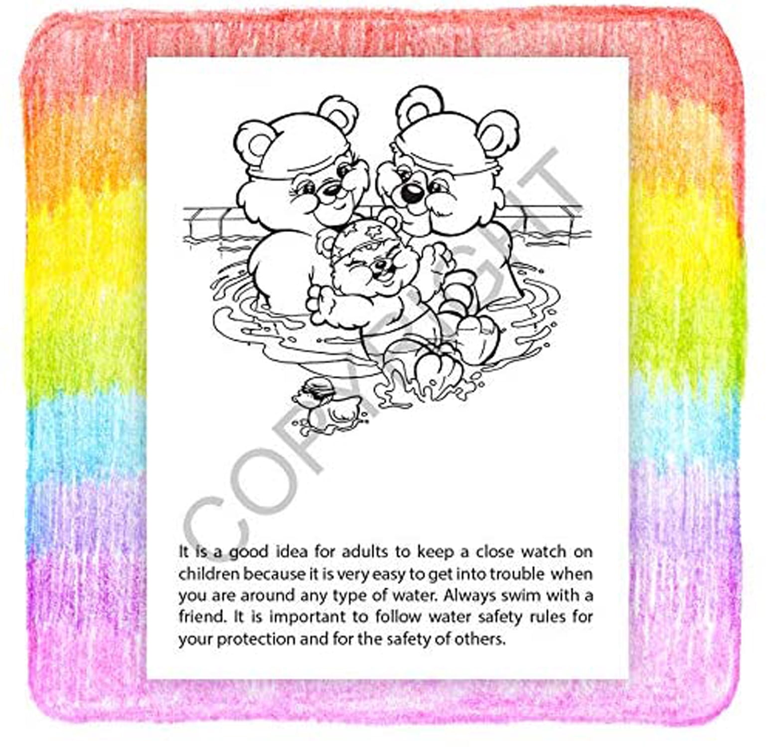 ZoCo: 25-Pack Pool and Water Safety 16-Page Coloring & Activity Book Set