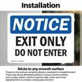 thumbnail image 3 of (2 Pack) Exit Only Do Not Enter OSHA Notice Sign 5 Inch X 3.5 Inch Vinyl Label Decal Sticker Weather Resistant, UV Protected for Workplace, Business, and Construction Site, Made in the USA, 3 of 7