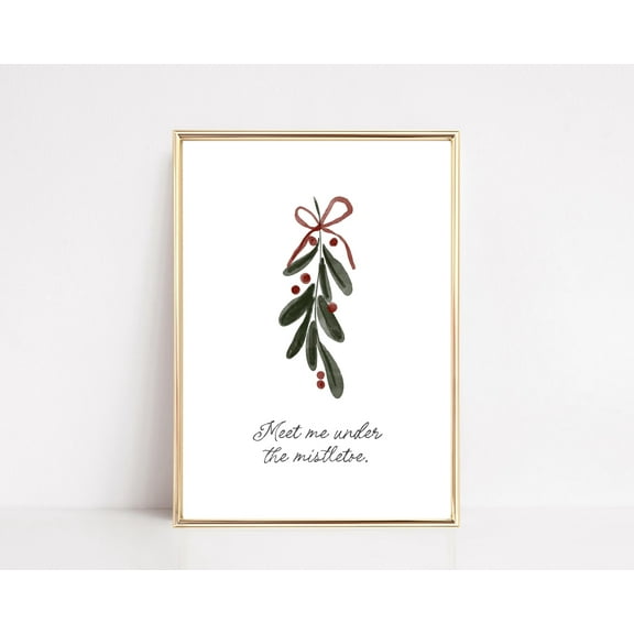DIANANA mistletoe christmas | christmas decor | watercolor christmas | holiday decor | winter wall art |