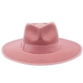 thumbnail image 2 of Walrus Hats Capri II Pink Wide Brim Capri Colors Wool Felt Hat – 100% Australian Wool Hat for Women with Adjustable Fit, Grosgrain Band, and Sleek Logo Pin Lilac, 2 of 6