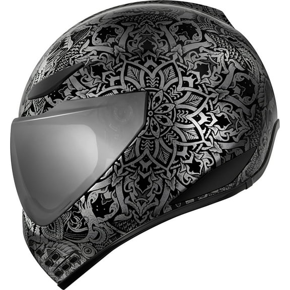 Icon Domain Gravitas Motorcycle Helmet Black SM
