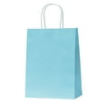 12 Pack Light Blue Gift Bags (10.5x8x4.25 In) Medium Kraft Paper Bags