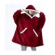 thumbnail image 1 of Pijama grueso para mujer, manta perezosa de terciopelo de cordero, suéter de felpa informal para el hogar con capucha LingWen 9024715670205, 1 of 1