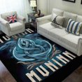 thumbnail image 2 of Raven Viking Rectangle Area Rug – Non-Slip, Machine Washable, Low-Pile, Soft, Indoor/Outdoor – for Living Room, Bedroom, Entryway – Modern Home Decor Carpet, 2 of 5