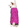 Uemuo Rose Red Glitter for Winter Dog Hoodie Sweatshirts with Pockets