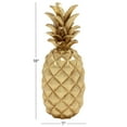 thumbnail image 4 of 7" x 18" Gold Polystone Textured Pineapple Fruit Sculpture, by DecMode, 4 of 14