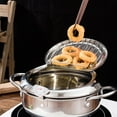 Premium Stainless Steel Deep Fryer Pot with Lid, Oil Drip Rack, and