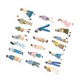 thumbnail image 3 of 40 pegatinas con figuras de niña, pegatinas para álbumes de recortes de bricolaje con temática de niña para diarios, cuadernos, fundas de teléfono, botellas de agua, Walk Alone, 3 of 10