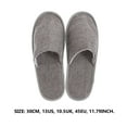 thumbnail image 5 of Niceauty Portable Grey Travel Slippers Folding Linen Soft Comfortable Skin Friendly, 5 of 5
