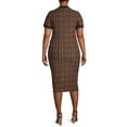 thumbnail image 2 of Derek Heart Juniors' Plus Size Mock Neck Brushed Jersey Dress, 2 of 5