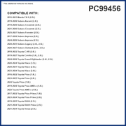 PG Cabin Air Filter PC99456 | Fits 2019-2025 Toyota RAV4, Corolla, 2020-2025 Subaru Outback, 2019-2025 Ascent, 2016-2024 Toyota Prius, 2021-2024 Venza, RAV4 Prime, 2020-2025 Subaru Legacy
