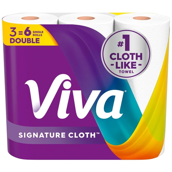 Toallas de papel Viva Signature Cloth 3 rollos dobles 86 hojas