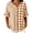 Yellow, variant on Molidfa Women's V-Neck Blouse 3/4 Sleeve Plaid Stretchable Pull-On Style Regular Fit Striped Casual Elegant Top