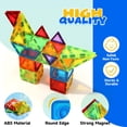thumbnail image 2 of W WISE BLOCK Magnetic Tiles, 131PCS Magnetic Blocks Set Including 2 Cars, Learning Magnetic Building Blocks Sets, Educational Magnets Tile, 2 of 7