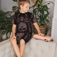 thumbnail image 4 of Fotbe Spider with Skull Pijama Estampada de 2 Piezas para Niños – Ropa de Dormir de Manga Corta Cómoda para Niños y Niñas, Camiseta y Shorts de Algodón-X-Large, 4 of 6