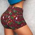 thumbnail image 4 of Daiia Dinosaur Christmas Pattern Women's Workout Shorts Biker Shorts - High Waisted Workout Spandex Tummy Control Gym Running Yoga Shorts-Large, 4 of 8