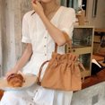 thumbnail image 4 of Women Bucket Bag Fashion Drawstring All-match Crossbody Bag Shoulder Purse, 4 of 10