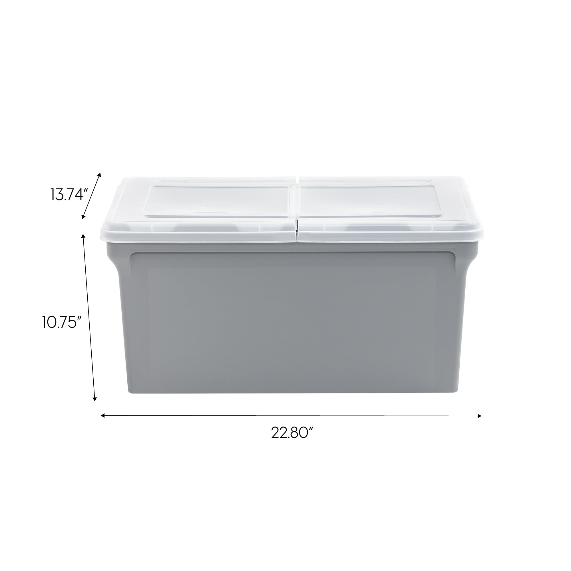 IRIS USA, Split Lid Plastic Storage Bins/ File Boxes 22.8 IRIS USA, Split Lid Plastic Storage Bins/ File Boxes 22.8