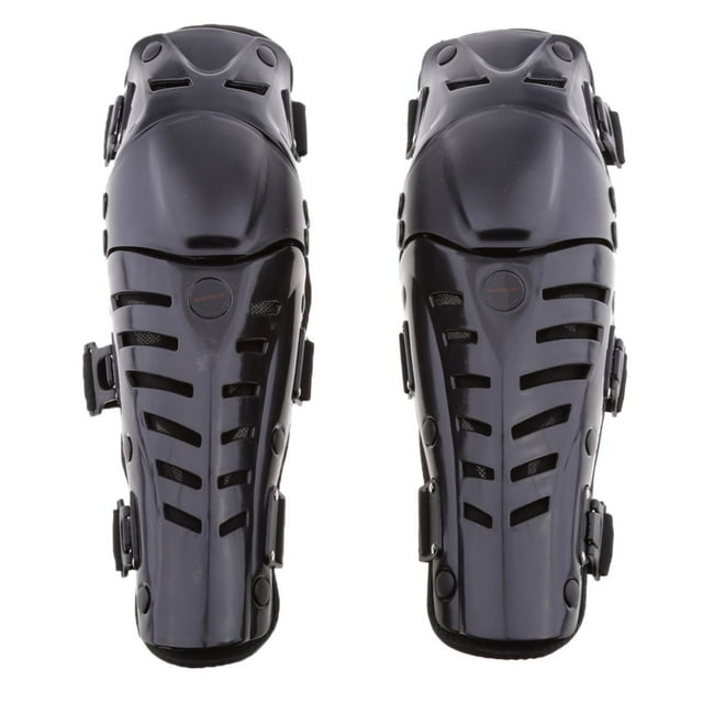 Adultos Motocicleta Motocross Rodilleras Espinilleras Almohadilla Brace Leg Gear Negro