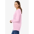 thumbnail image 3 of Woman Within Plus Size Perfect Long-Sleeve V-Neck Tee, 3 of 6