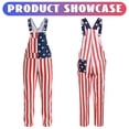 thumbnail image 4 of Forfamy American Flag Overalls Shorts for Men Women Patriotic Overalls Bib Jumpsuit, Adjustable Straps Coveralls with Pockets, Fourth of July, 4 of 9