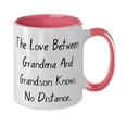 thumbnail image 2 of The Love Between Grandma And Grandson Knows No Distance. Grandson Two Tone 11oz Mug, Beautiful Grandson, Cup For Grandson, 2 of 2