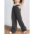 thumbnail image 5 of Women'S Wide Leg Pants Casual High Waisted Trousers Long Straight Suit Pant, 5 of 9