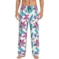 thumbnail image 2 of Goofa Hawaiian Style Printed Soft Pajama Pants for Men, Wide Leg Comfy Casual Lounge Yoga Pants-X-Large, 2 of 9