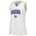 thumbnail image 2 of Women's Levelwear White Philadelphia 76ers Paisley Peekaboo Tank Top, 2 of 3