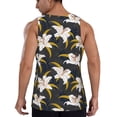 thumbnail image 3 of Xecao Lilies Flowers Men's Tank Top Workout Quick Dry Sleeveless Gym Jogging Muscle Shirts Summer Swim Beach Tops, 3 of 9