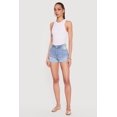 thumbnail image 2 of Women's WAX Distressed Fixed Cuff Denim Shorts, 2 of 4