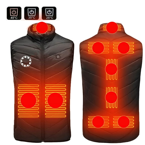 Tbopshirt Heated Vest,Winter Coats for Women,Plus Size Heated Coat for Men and Women 9 Heating Heated Jacket Winter Heating Coat