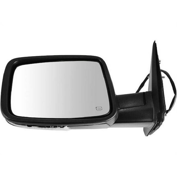 Left Driver Side Power Mirror - Textured - Non Tow Type - with Heated Glass, Turn Signal, and Puddle Lamp - without Auto Dimming Glass -Compatible with 2009 - 2010 Dodge Ram 1500