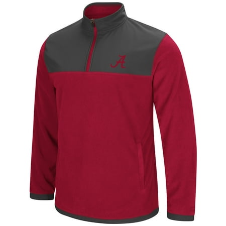 Alabama Crimson Tide NCAA "Blocker" Men's 1/4 Zip Corduroy Fleece Jacket