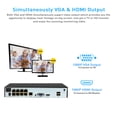 thumbnail image 3 of Rmn Grabador de video en red 8CH NVR POE compatible con 4CH 5MP, 8CH 4MP / 3MP / 1080P Cualquier cámara IP KKmoon Rmn, 3 of 7