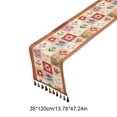thumbnail image 2 of Feledorashia Table Runner, Floral Table Runner, Vintage Patchwork Linen Table Runner with Multicolor Tassels for Dining Room Sideboard Decor, Thick High-Density Woven Fabric with Matte Texture, 2 of 7