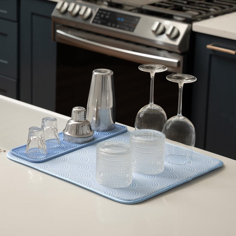 S&T Inc. Dish and Bottle Drying Mats, Microfiber photo 8