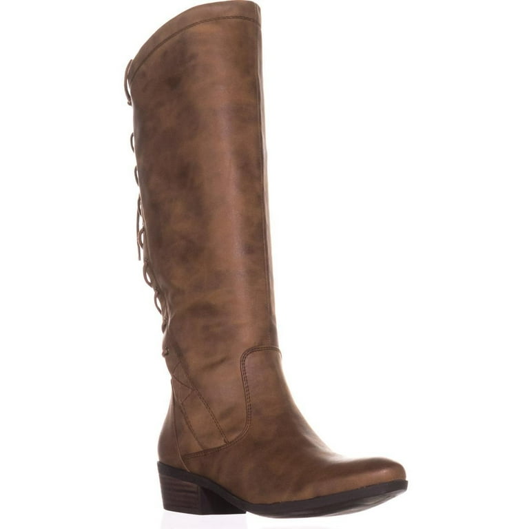 Womens BareTraps Gardyna Lace Up Riding Boots Whiskey
