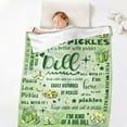thumbnail image 4 of Pickle Throw Blanket, Gifts for Girl Boy Baby, Soft Fuzzy Flannel Throw Blanket Lightweight Warm Blanket for Kids Adult Bed, Sofa, Bed Room Decoration 30"x40", 4 of 6