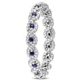 thumbnail image 3 of 1/6 Carat (Ctw) Lab-Created Blue Sapphire Eternity Band Ring in 10K White Gold for Women, 3 of 6